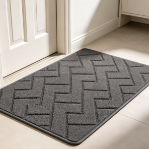Washable Indoor Door Mat, Black
