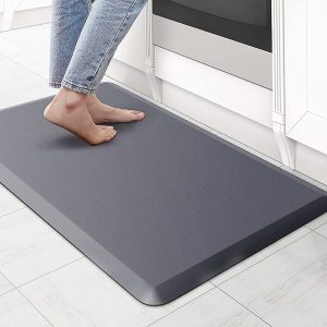 Fall Mat for Elderly Bedside, Waterproof Floor Mat Beveled, Prevention Pad Reduce, Cushion Safety Mat Reduces Impact, Reduce Risk for Handicap, Senior, Anti-Fatigue (Grey,44 * 120CM/17 * 47IN)